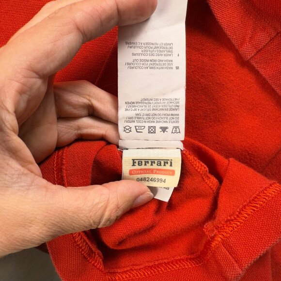 Puma Ferrari Polo Shirt Mens M Red‎ Short Sleeve Collared Logo Casual - Picture 10 of 12